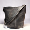 Full Grain Real Leather Dog Mini Bucket Crossbody or Shoulder Bag Purse