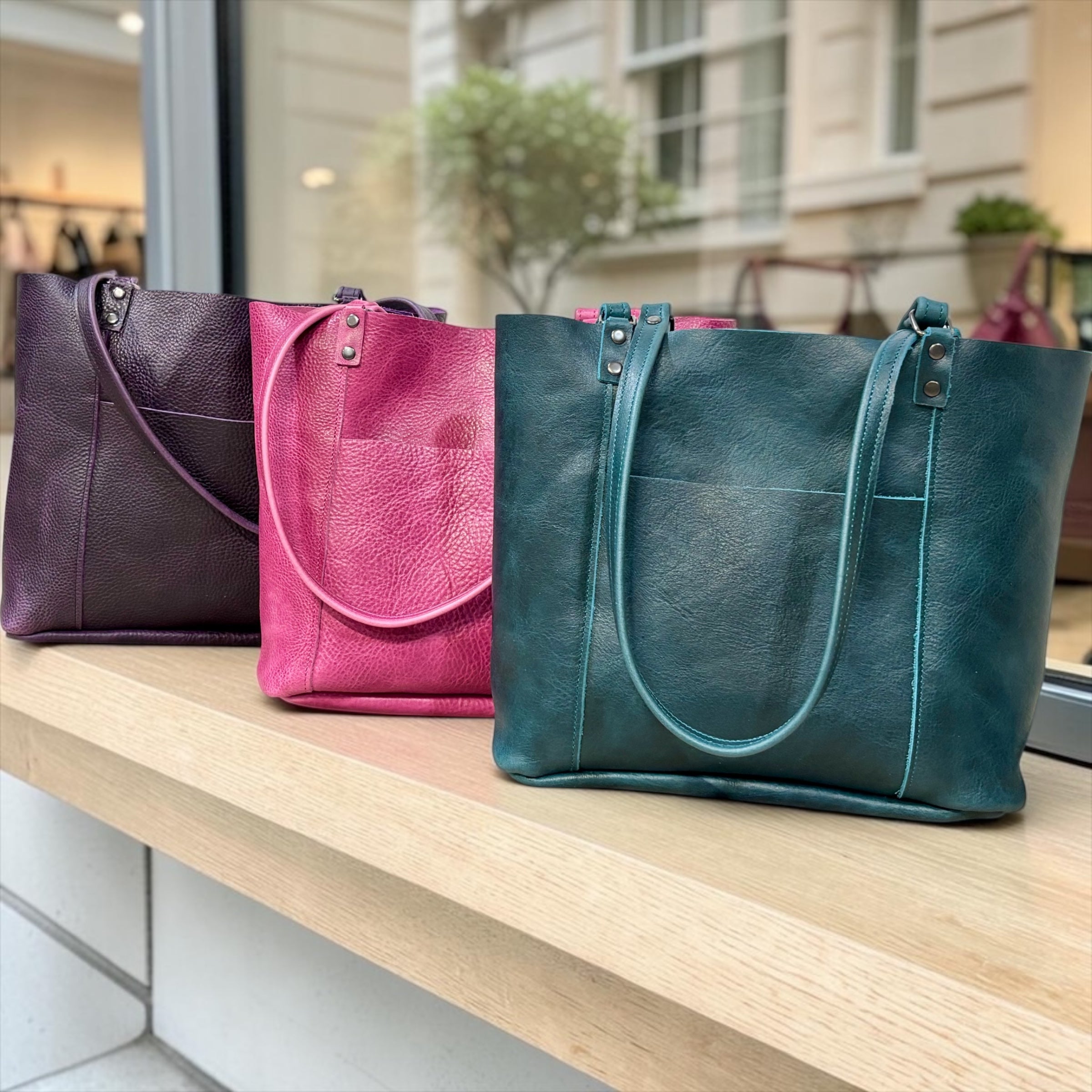 Full Grain Real Leather Bazzar Dog Bag Tote