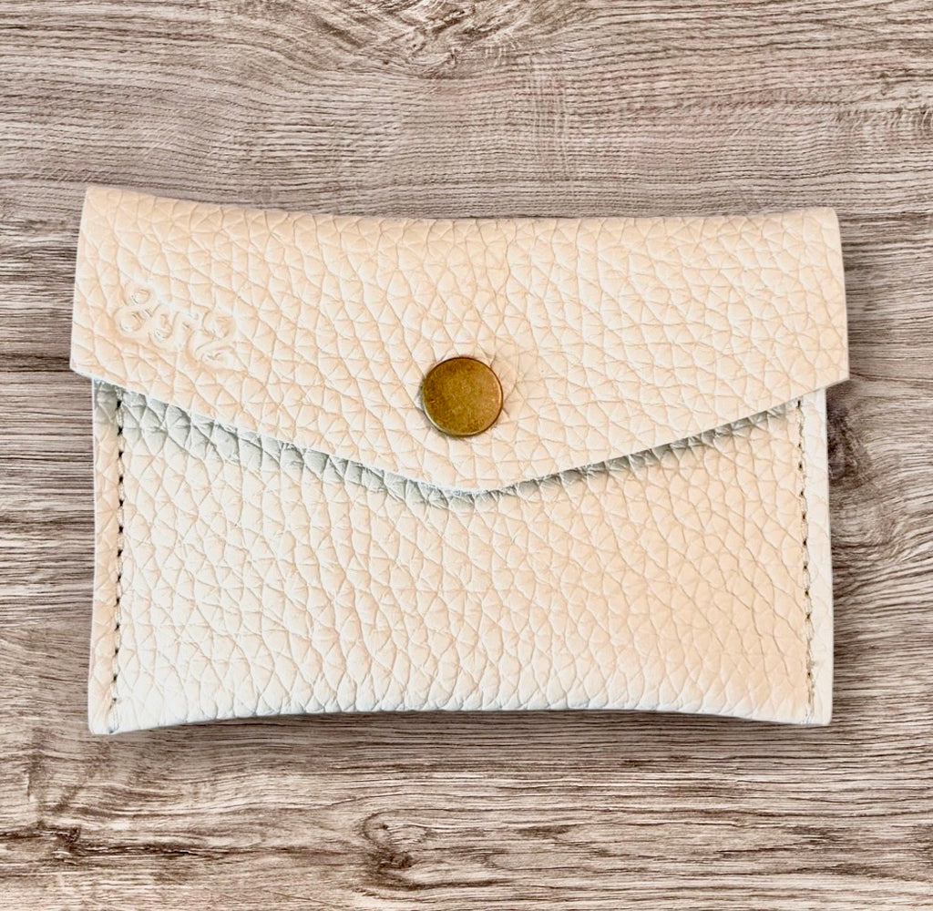 Large Pebbled Rainbow Leather Envelope Pouch