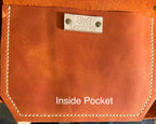 Full Grain Real Leather Authentic Cross-Body Rust Orange Leather Classic Tote Bags-Small-Medium-Large-Extra Large
