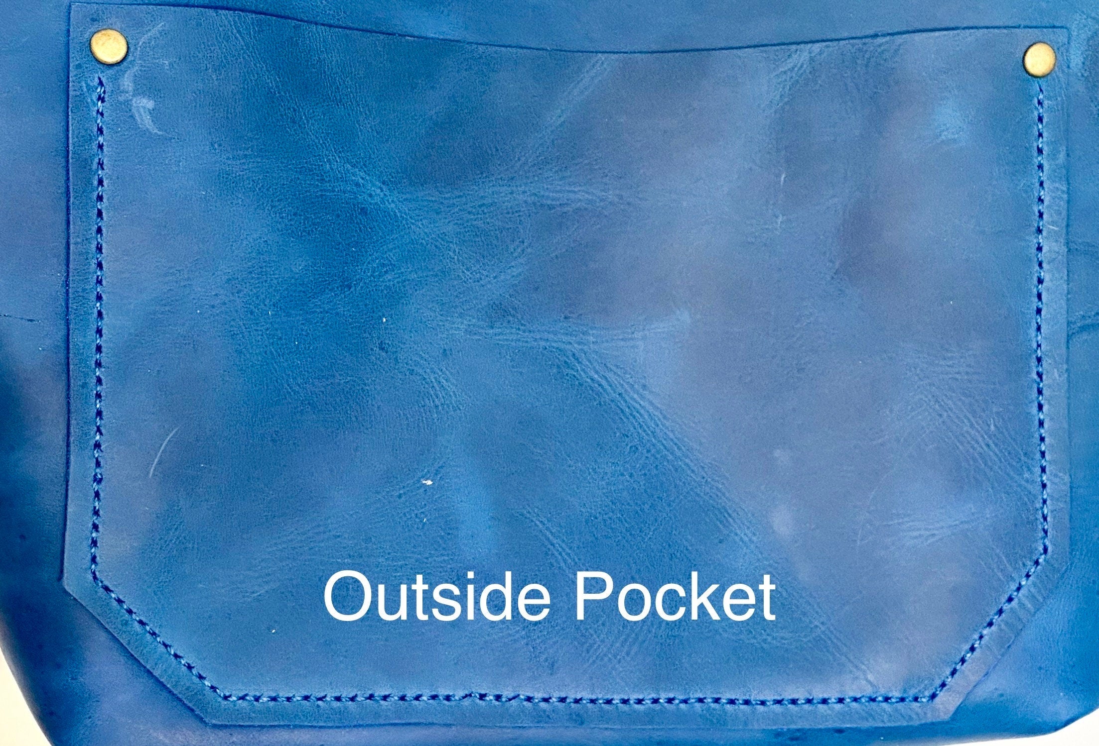 Full Grain Real Leather Authentic Cross-Body Magnetic Blue Leather Classic Tote Bags-Small-Medium-Large-Extra Large