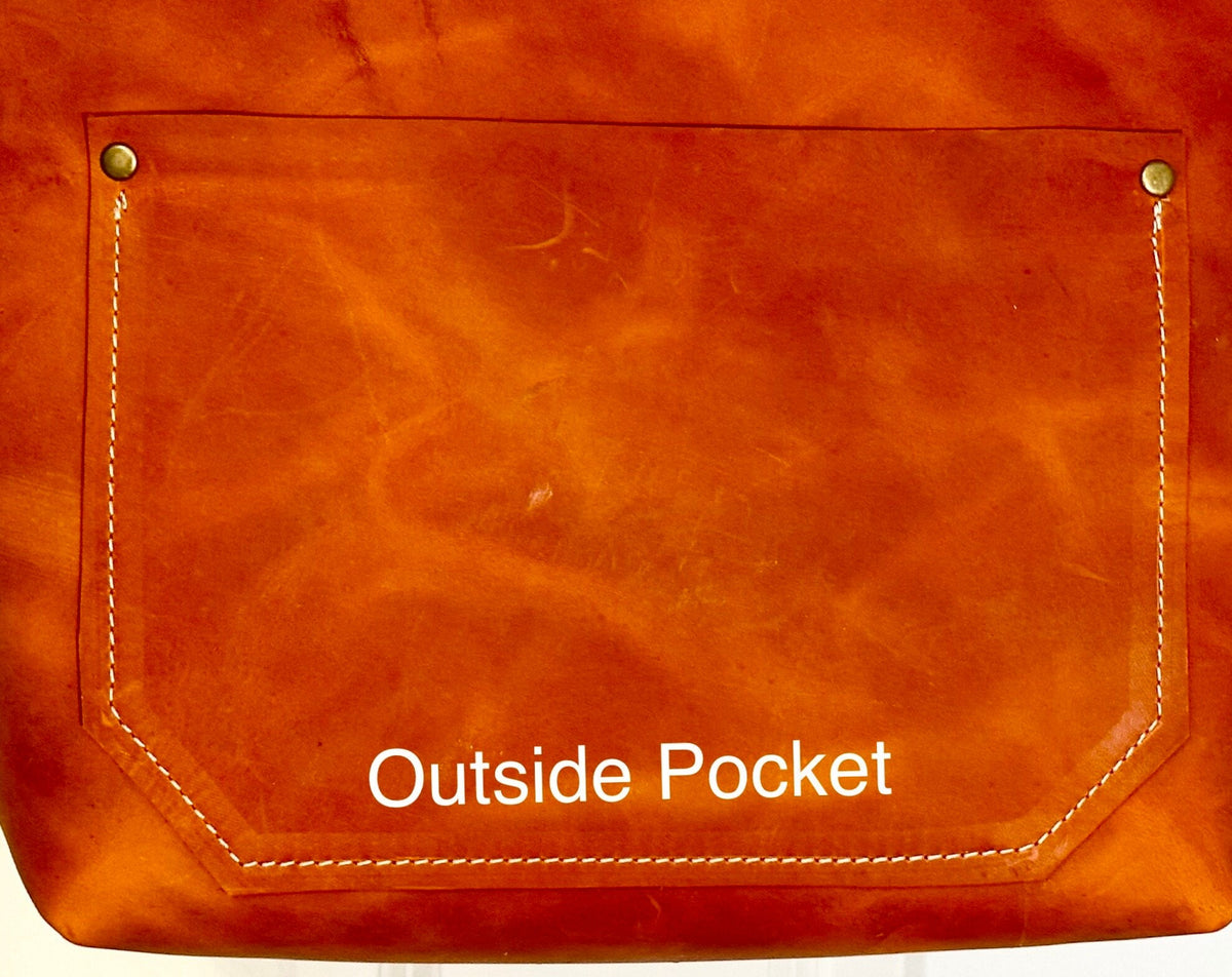 Full Grain Real Leather Authentic Cross-Body Rust Orange Leather Classic Tote Bags-Small-Medium-Large-Extra Large