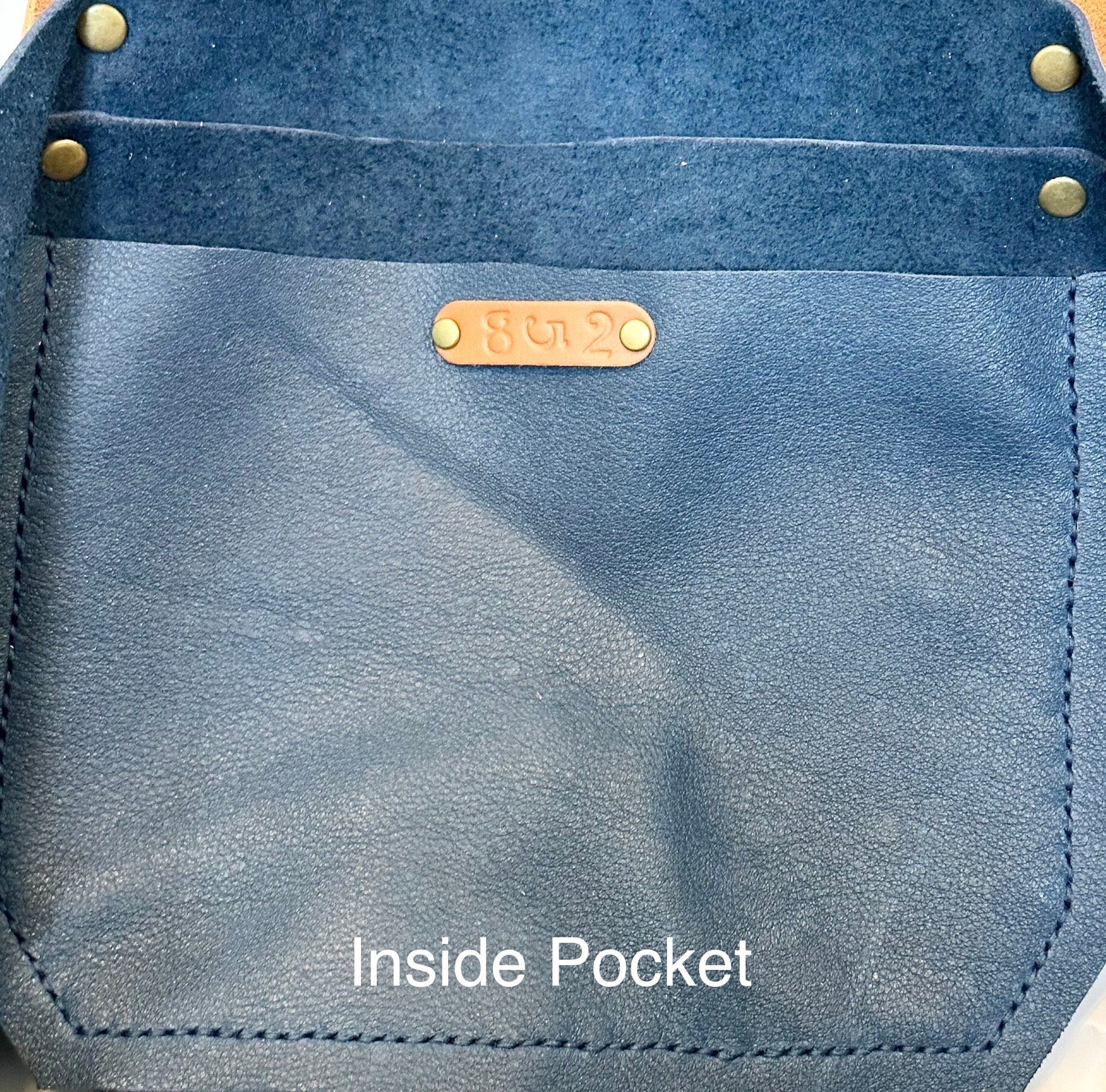 Full Grain Real Leather Authentic Pebbled Navy Leather Classic Tote Bags-Small-Medium-Large-Extra Large