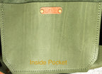 Authentic Pebbled Olive Leather Classic Tote Bags-Sm/Md/Lrg/XLrg