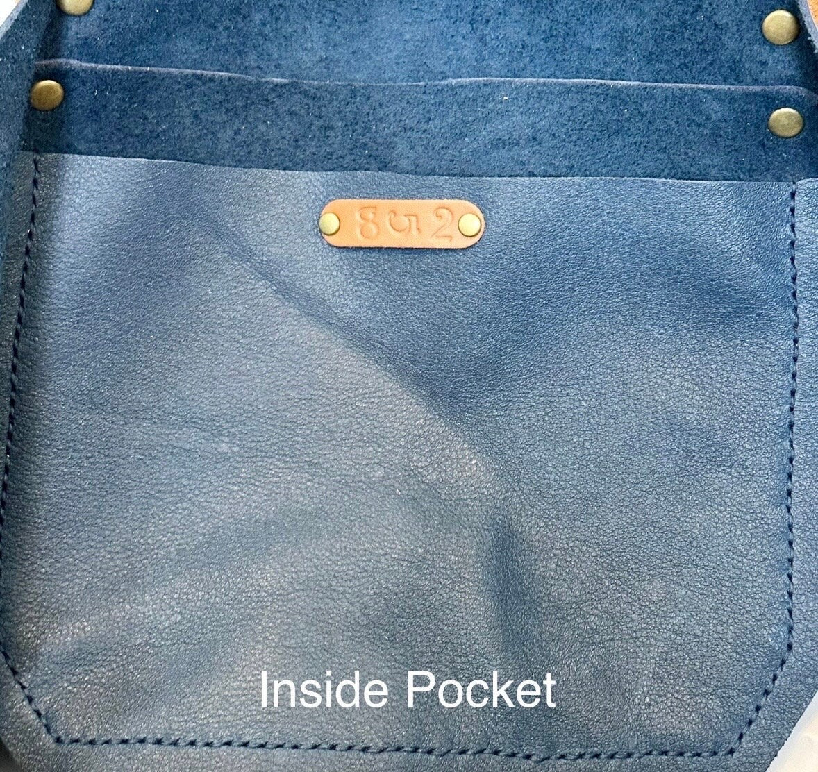 Full Grain Real Leather Zipper Pebbled Navy Leather Tote Bags-Small-Medium-Large-Extra Large