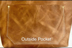 Full Grain Real Leather Authentic Zipper Chocolate Leather Tote Bags-Small-Medium-Large-Extra Large