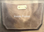 Full Grain Real Leather Authentic Zipper Chocolate Leather Tote Bags-Small-Medium-Large-Extra Large