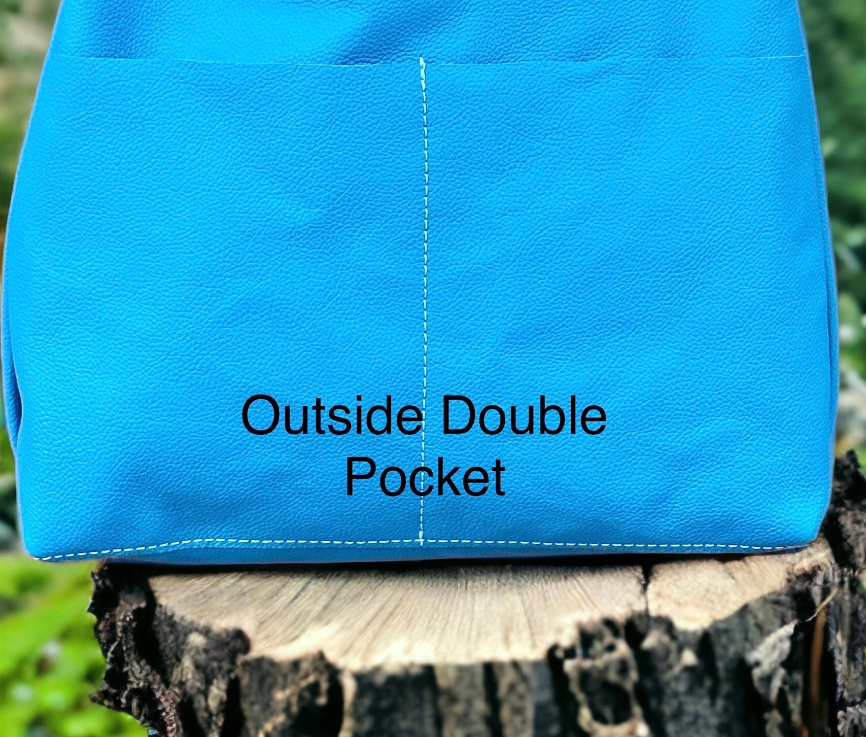 Full Grain Real Leather Authentic Aqua Super Stevie Crossbody or Shoulder Bag Purse
