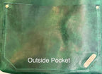 Full Grain Real Leather Zipper Rushmore Green Leather Tote Bags-Small-Medium-Large-Extra Large