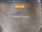 Full Grain Real Leather Zipper Rushmore Navy Leather Tote Bags-Small-Medium-Large-Extra Large