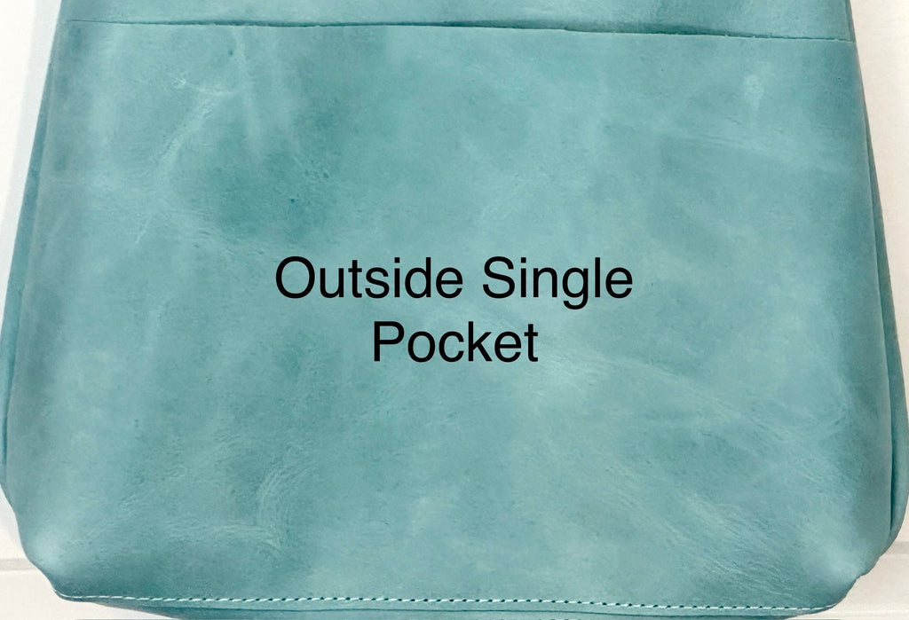 Full Grain Real Leather Authentic Aqua Super Stevie Crossbody or Shoulder Bag Purse