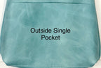 Full Grain Real Leather Authentic Aqua Super Stevie Crossbody or Shoulder Bag Purse