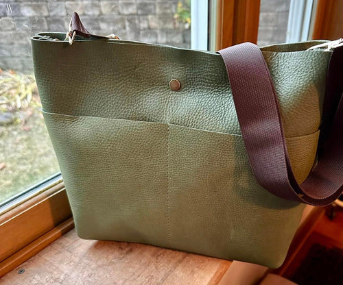 Authentic Pebbled Olive “Super Stevie” Crossbody or Shoulder Bag Purse