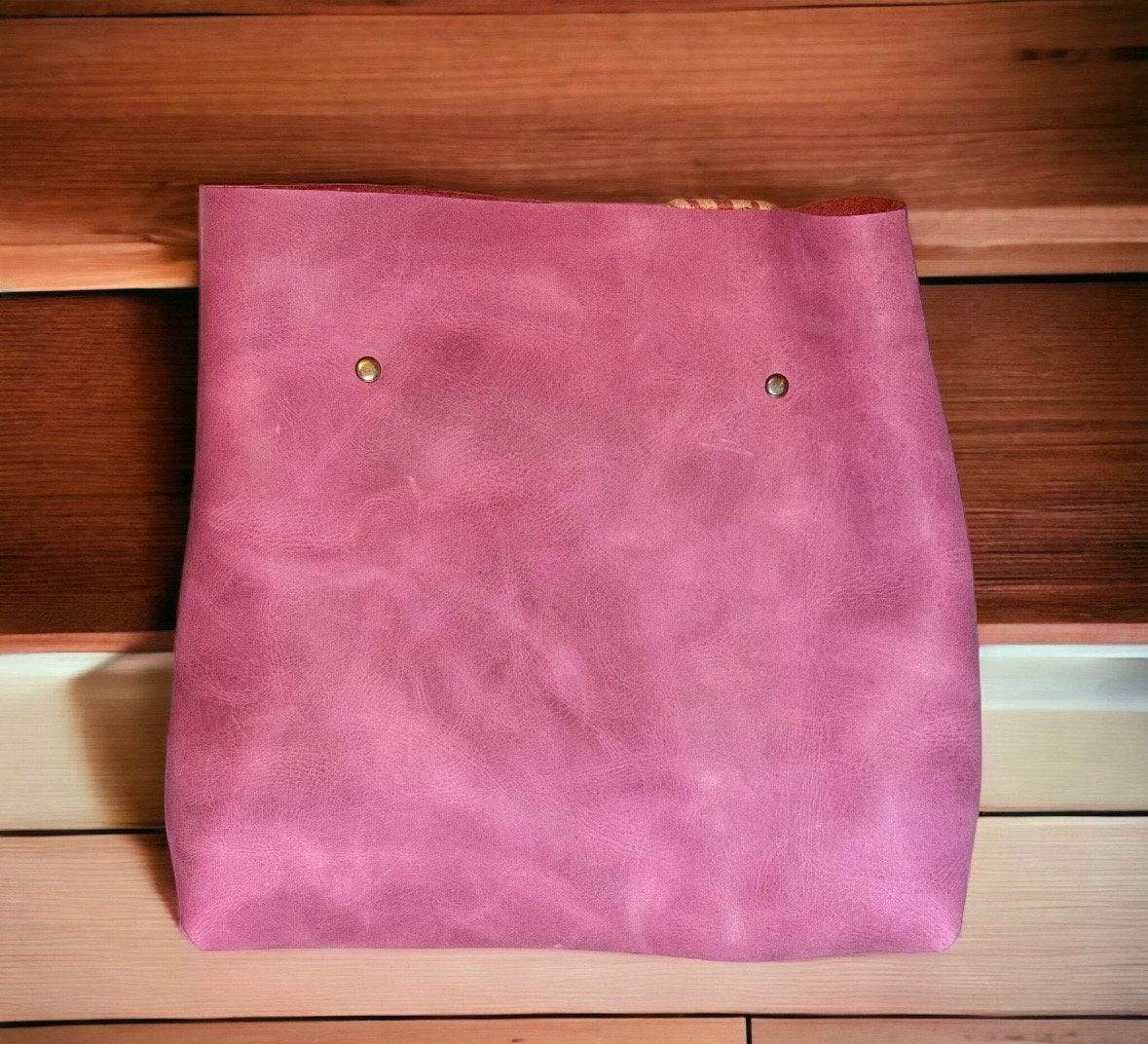 Full Grain Real Leather Authentic Magnetic Pink Super Stevie Crossbody or Shoulder Bag Purse