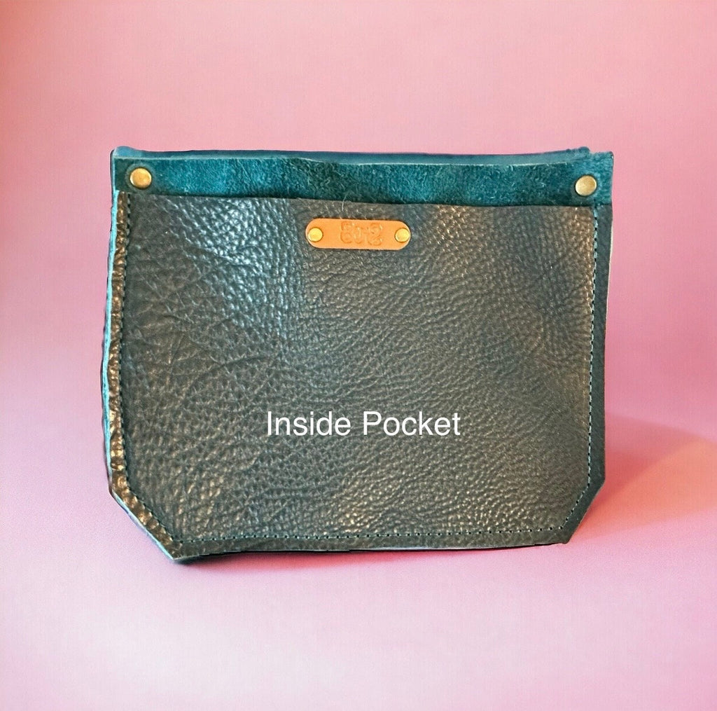 Full Grain Real Leather Cross-Body Dark Teal Leather Classic Tote Bags-Small-Medium-Large-Extra Large