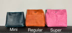 Handcrafted Full Grain Leather Crossbody Bag - Navy Pebbled Mini Stevie