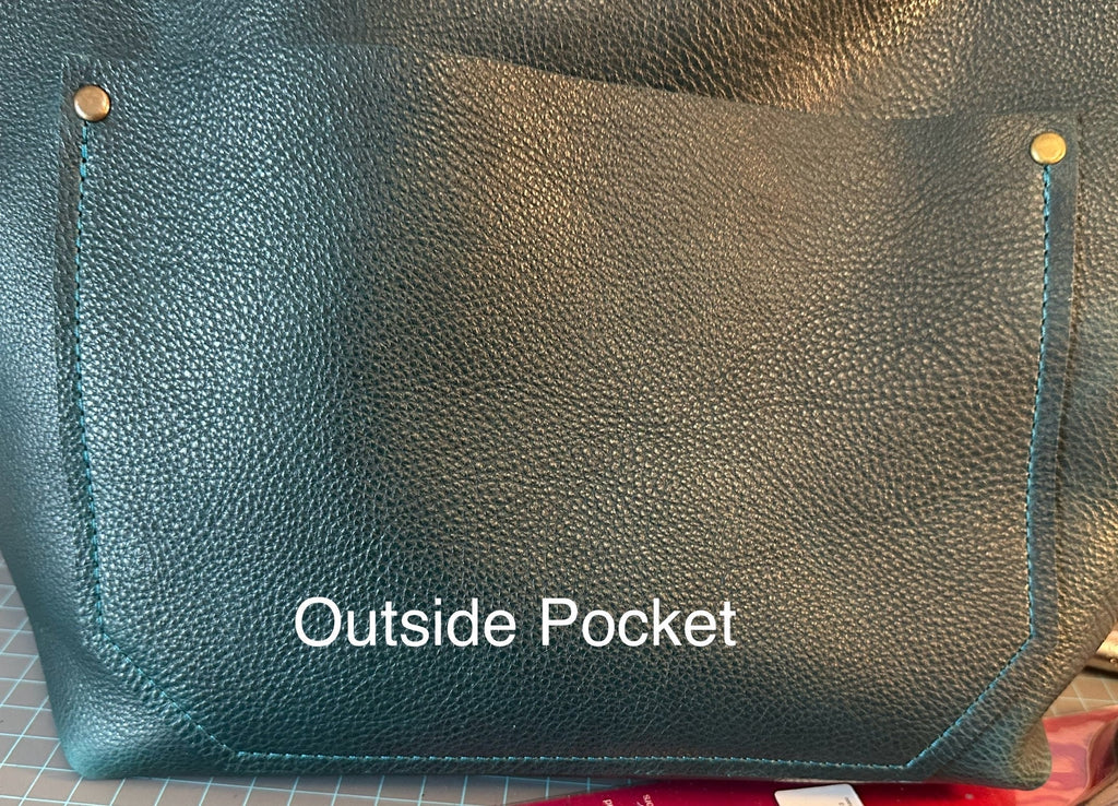 Full Grain Real Leather Dark Teal Leather Classic Tote Bags-Small-Medium-Large-Extra Large