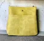 Full Grain Real Leather Authentic Peridot Green Super Stevie Crossbody or Shoulder Bag Purse