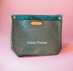 Full Grain Real Leather Zipper Dark Teal Leather Tote Bags-Small-Medium-Large-Extra Large