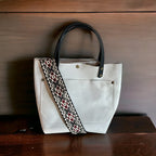 Full Grain Real Leather Cloud White Leather RokStar Cross-Body/Handbag
