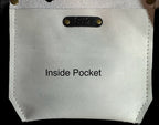 Full Grain Real Leather Cloud White Leather RokStar Cross-Body/Handbag