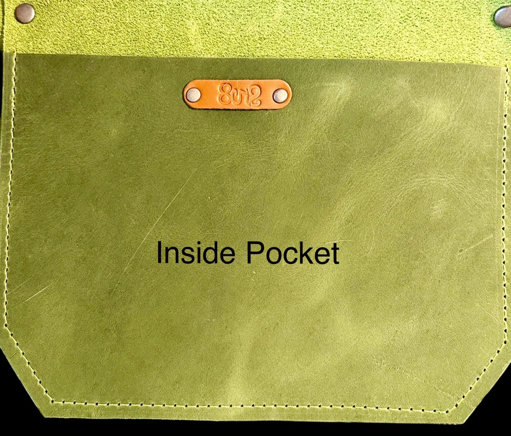 Full Grain Real Leather Zipper Granny Smith Leather Tote Bags-Small-Medium-Large-Extra Large