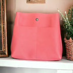 Full Grain Real Leather Flamingo Super Stevie Crossbody or Shoulder Bag Purse