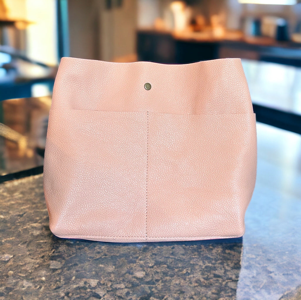 Full Grain Real Leather Authentic Peach Super Stevie Crossbody or Shoulder Bag Purse