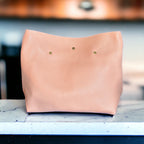 Full Grain Real Leather Authentic Peach Super Stevie Crossbody or Shoulder Bag Purse