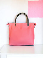 Full Grain Real Leather Zipper Flamingo Super Stevie Crossbody or Shoulder Bag Purse