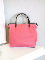 Full Grain Real Leather Zipper Flamingo Super Stevie Crossbody or Shoulder Bag Purse