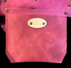Full Grain Real Leather Authentic Magnetic Pink Leather RokStar Cross-Body/Handbag