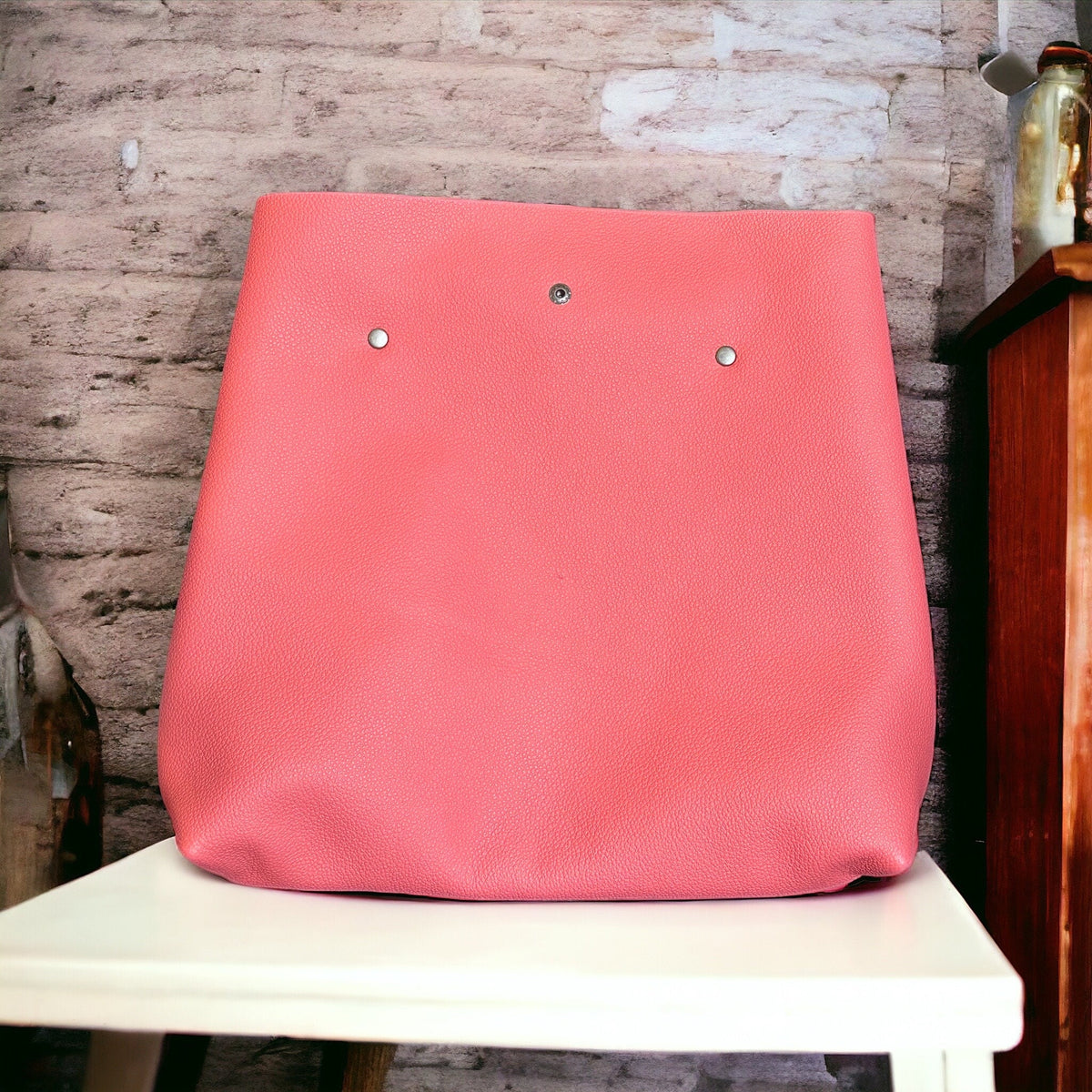 Full Grain Real Leather Flamingo Super Stevie Crossbody or Shoulder Bag Purse