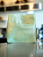 Full Grain Real Leather Authentic Shimmer Green Stevie Crossbody or Shoulder Bag Purse