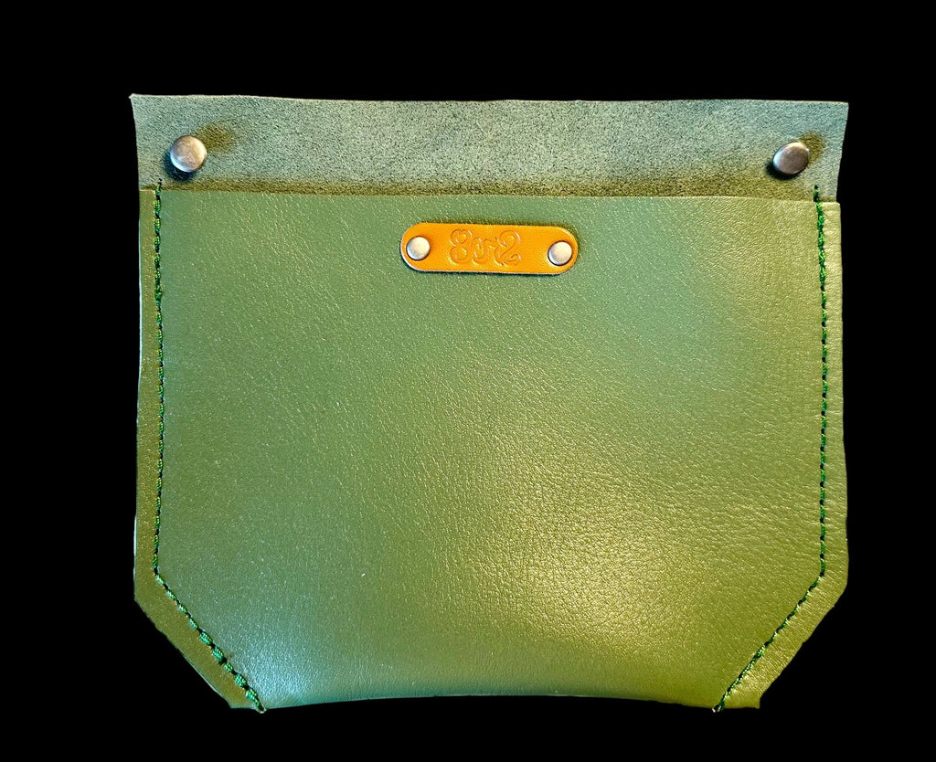 Full Grain Real Leather Authentic Shimmer Green Super Stevie Crossbody or Shoulder Bag Purse