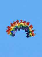 Full Grain Authentic Leather Rainbow Circle Tassels