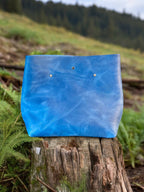 Full Grain Real Leather Authentic Magnetic Blue Super Stevie Crossbody or Shoulder Bag Purse