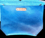 Full Grain Real Leather Authentic Magnetic Blue Super Stevie Crossbody or Shoulder Bag Purse