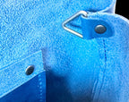 Full Grain Real Leather Authentic Magnetic Blue Super Stevie Crossbody or Shoulder Bag Purse