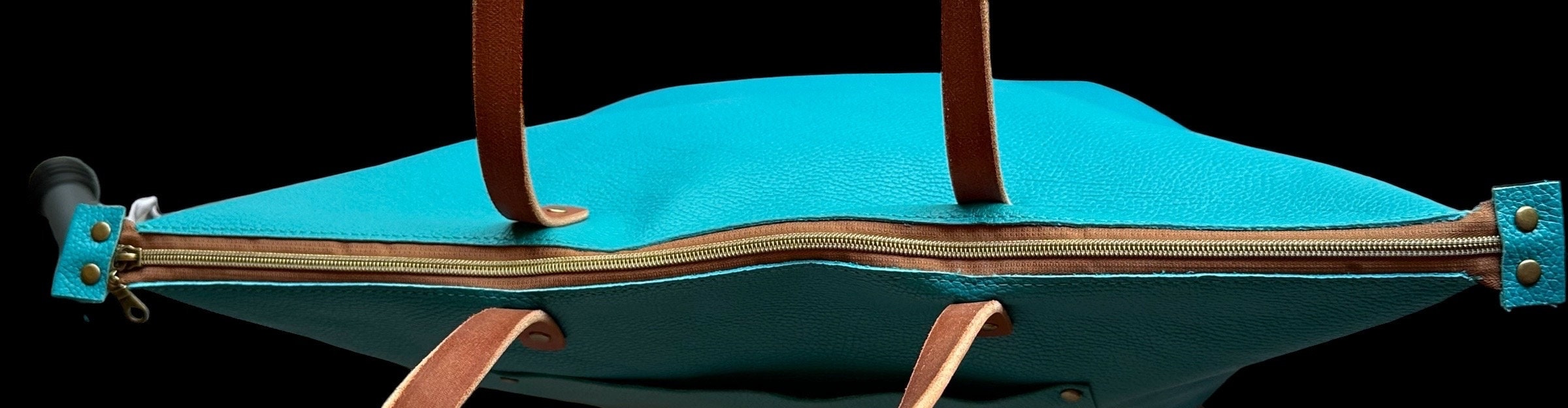 Full Grain Real Leather Authentic Zipper Pebbled Aruba Leather Tote Bags-Small-Medium-Large-Extra Large