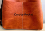 Full Grain Real Leather Authentic Orange Rust Super Stevie Crossbody or Shoulder Bag Purse