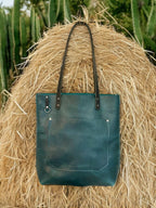 Full Grain Real Leather Dark Teal Hartlee Crossbody or Shoulder Bag Purse