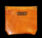 Full Grain Real Leather Autumn Orange Dog RokStar Crossbody or Shoulder Bag Purse
