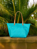 Full Grain Real Leather Authentic Zipper Pebbled Aruba Leather Tote Bags-Small-Medium-Large-Extra Large