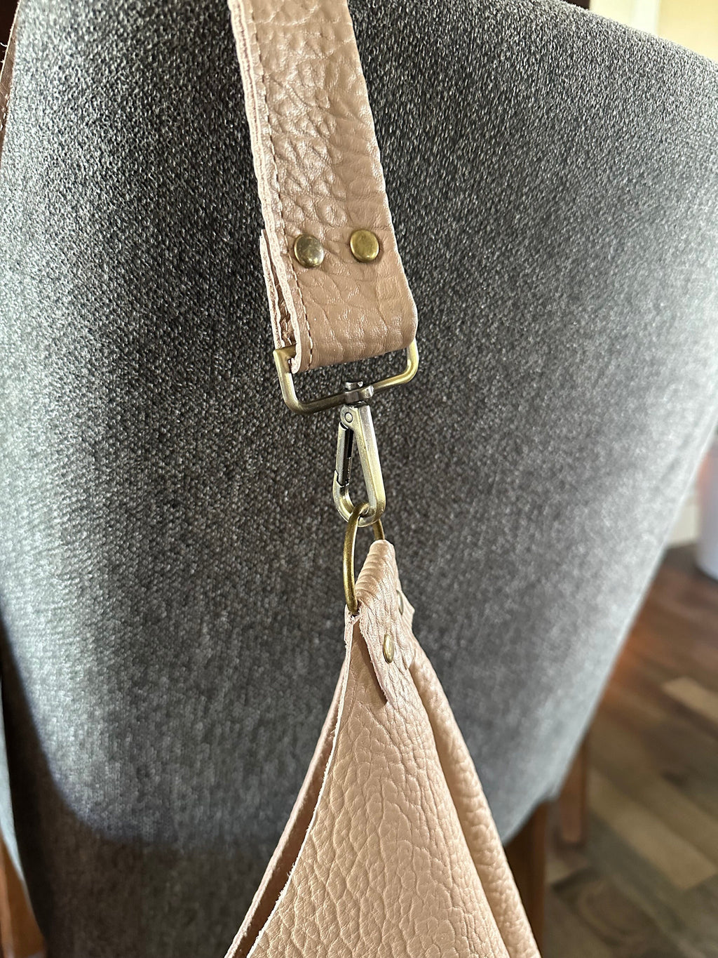 Full Grain Authentic Real Leather Pebbled Aruba Hobo Crossbody or Shoulder Bag Purse
