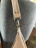 Full Grain Authentic Real Leather Pebbled Aruba Hobo Crossbody or Shoulder Bag Purse