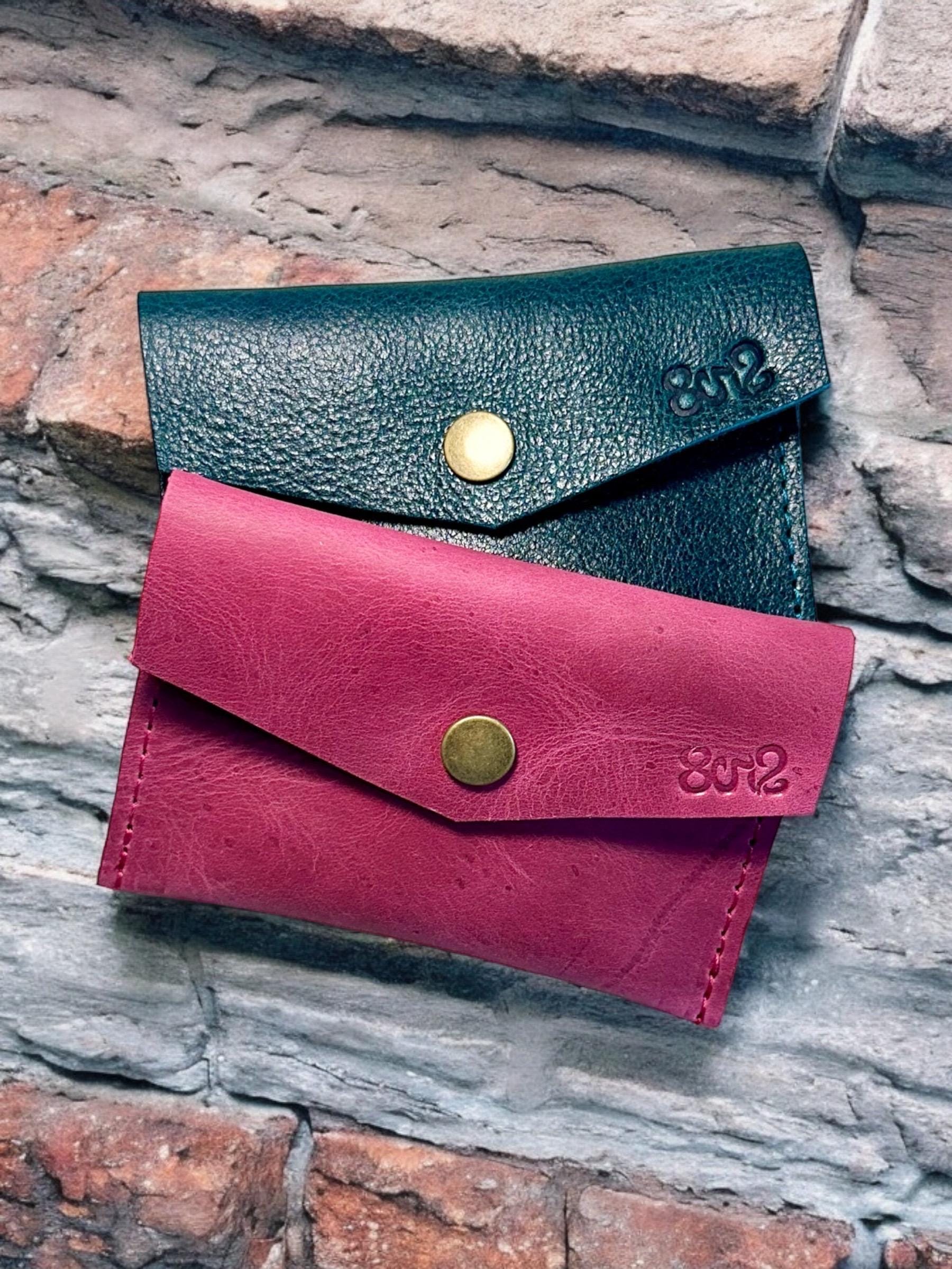 Full Grain Authentic Leather Small Envelope Pouch