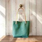 Full Grain Real Leather Gator Back Leather Classic Tote Bags-Small-Medium-Large-Extra Large