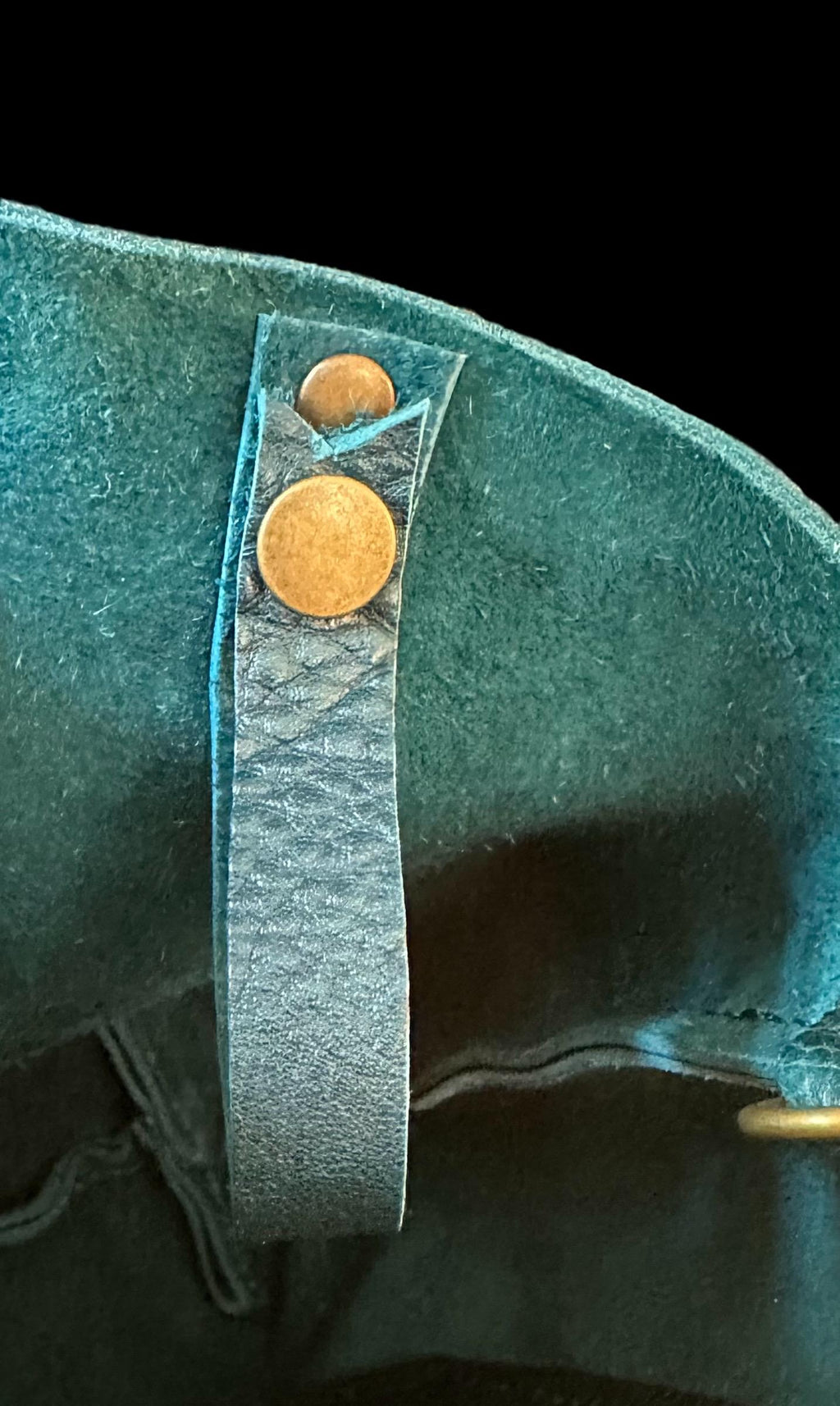 Full Grain Real Leather Dark Teal RokStar Crossbody or Shoulder Bag Purse