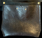 Full Grain Real Leather Zipper Black Dog Super Stevie Crossbody or Shoulder Bag Purse